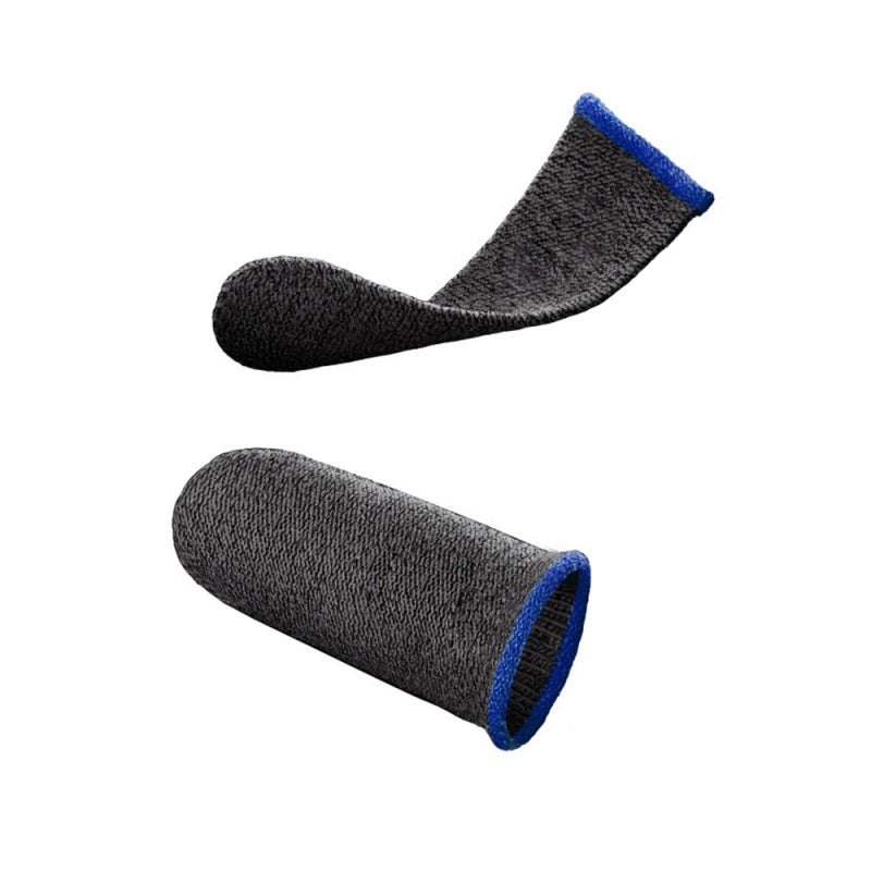 Mobile Game Finger Sleeve: 0.3mm Blue Silver Fiber - Anti-sweat Breathable Sensitive Touch Thumb Sleeve for Android iOS Mobile Gaming Enthusiasts - Image 1