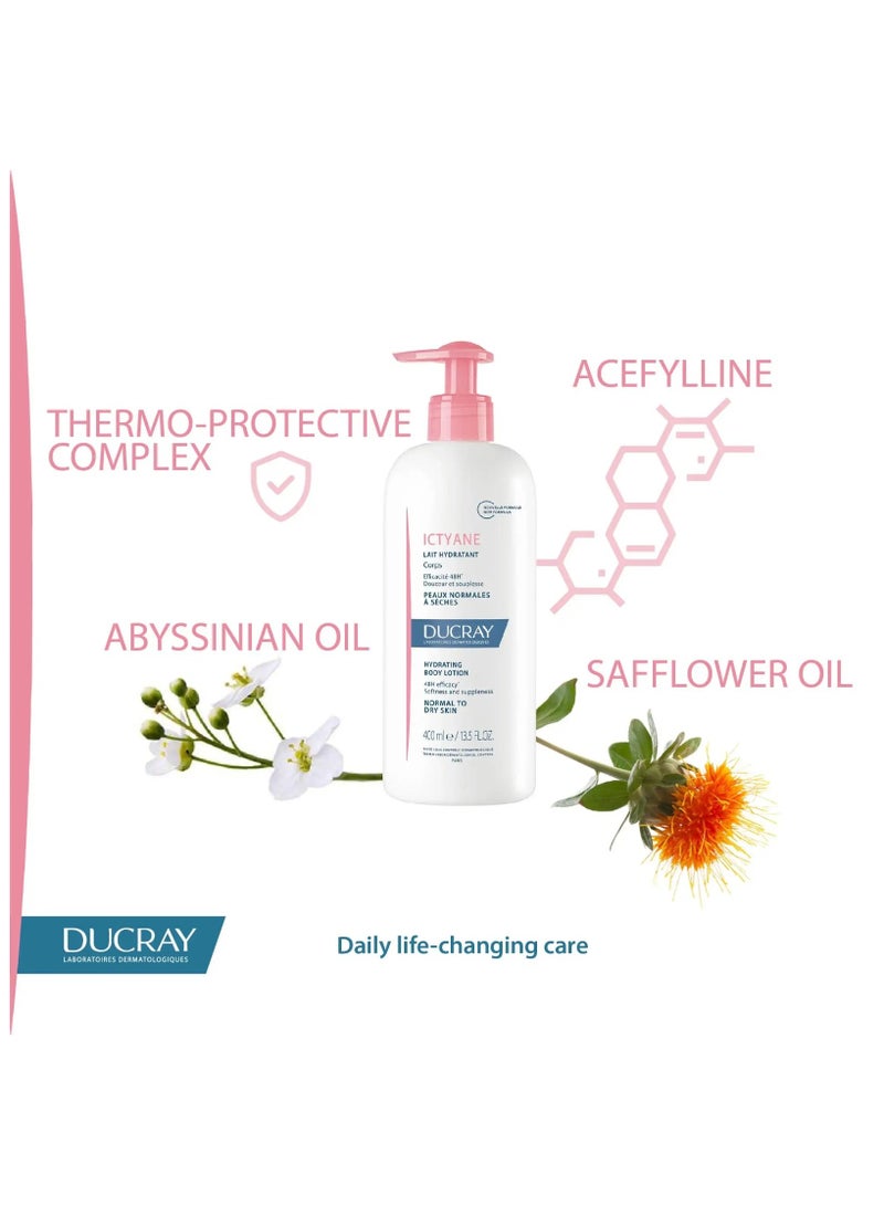 Ducray Ictyane Lait Hydrating Body Lotion For Normal to Dry Skin 400 ml - Image 3