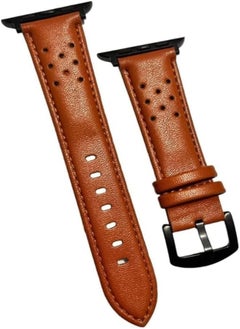Generic Leather Band Strap for Apple Watch 49mm Ultra Series 8 Brown - Apple Watch Ultra 49mm