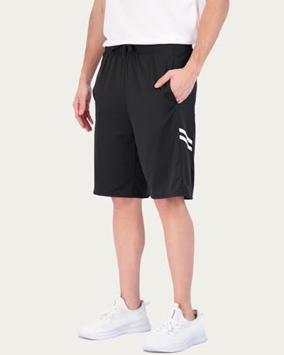 REALESSENTIALS Real Essentials Men’s 5 Pack: 9" Dry-Fit Shorts – Athletic Gym, Workout, Basketball, Running, Casual Lounge Active Pockets, Set 12, 3XL - Image 2