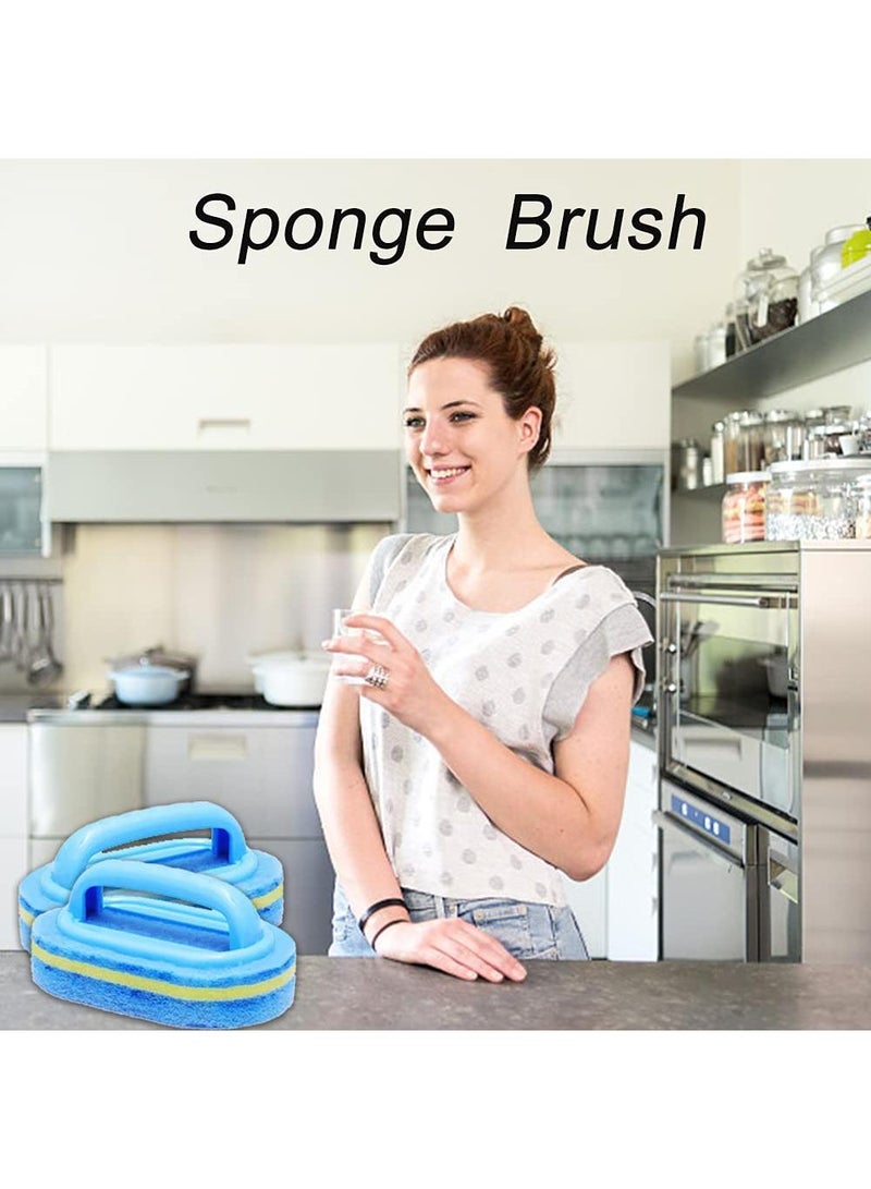 Sweet seven Bathroom Cleaning Brushes - 2Pcs Cleaning Sponge Set for Kitchen, Bathtub, Toilet, Wall, Floor Tiles - Image 3