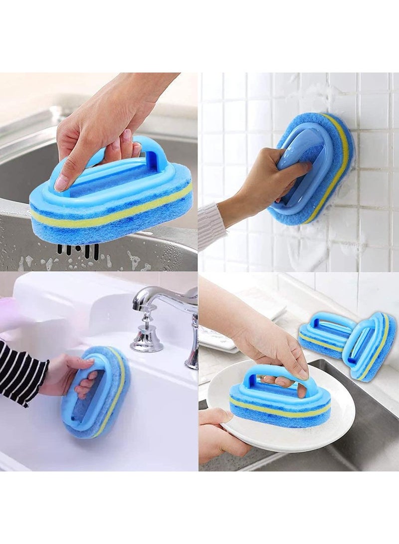 Sweet seven Bathroom Cleaning Brushes - 2Pcs Cleaning Sponge Set for Kitchen, Bathtub, Toilet, Wall, Floor Tiles - Image 2