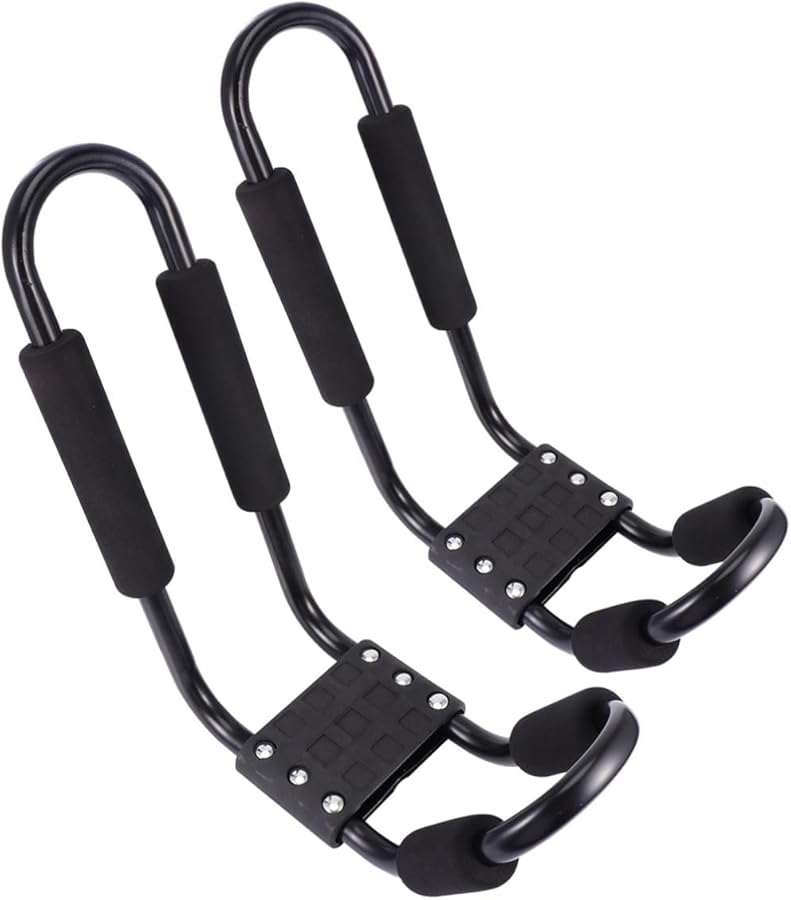 Detachable Kayak Canoe Roof Rack Set Black for SUV Car Outdoor Water Sports - Image 1