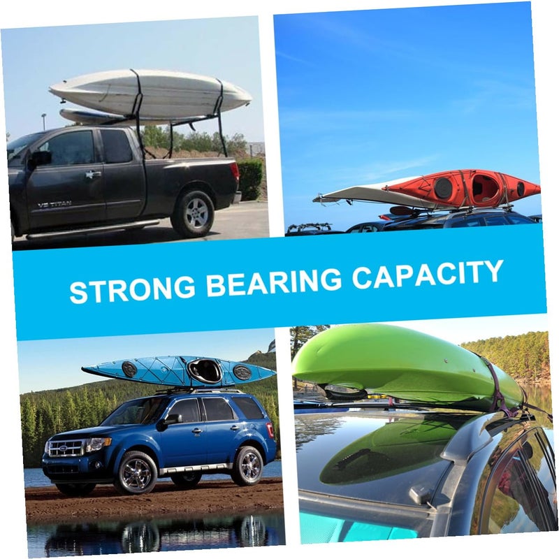 Detachable Kayak Canoe Roof Rack Set Black for SUV Car Outdoor Water Sports - Image 4