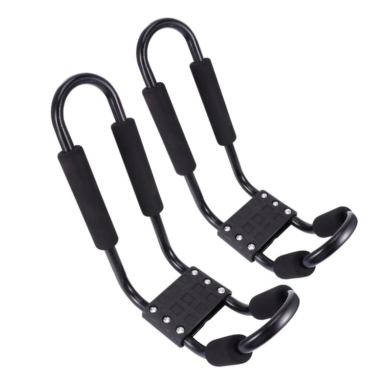 Detachable Kayak Canoe Roof Rack Set Black for SUV Car Outdoor Water Sports - Image 2