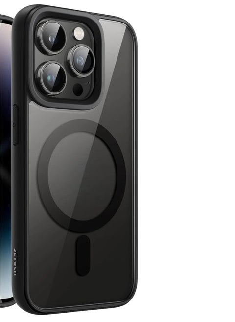Clear Magnetic Case for iPhone 12 Pro Max , Compatible with MagSafe, Plating Luxury Cover, Clear Soft TPU Shockproof Protective Phone Case (Black)