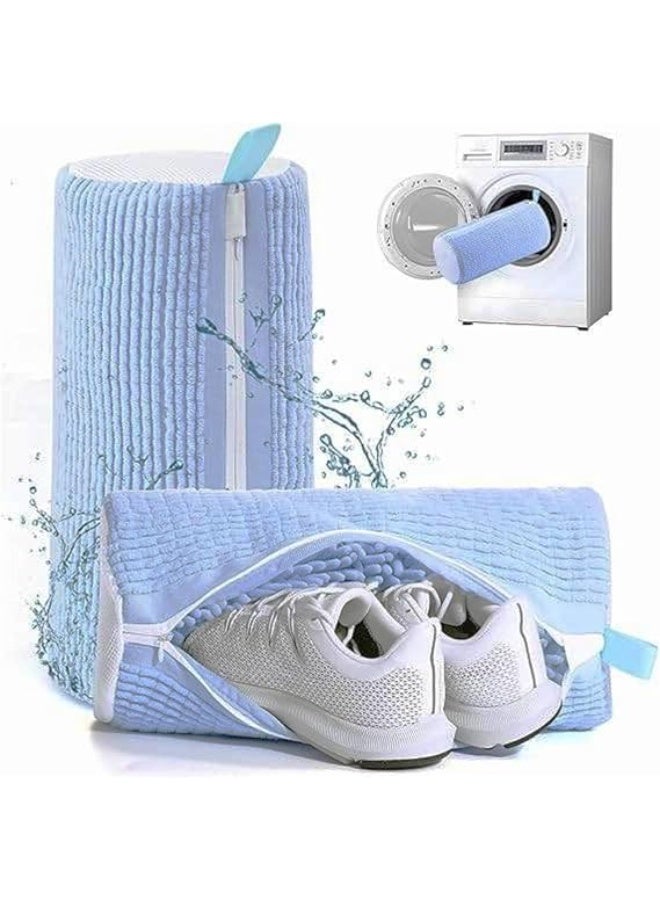 MOMENT MOMENT Large Shoe Washing Machine Bag – Extra Thick Laundry Shoe Bag for Washer and Dryer, 360° Deep Clean Shoes Laundry Bag, Reusable Shoe Bag for Sneaker washing machine bags, Blue - Image 4