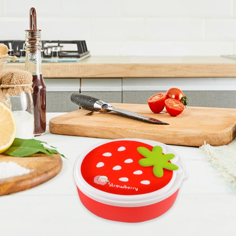 4 Pcs Strawberry Pattern Lunch Storage Box Portable Container Lunch Box - Image 3