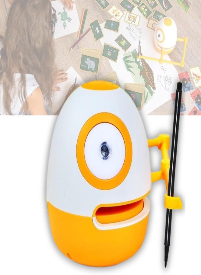 Drumstone (𝗦𝗽𝗲𝗰𝗶𝗮𝗹 𝟱 𝗬𝗲𝗮𝗿𝘀 𝗪𝗮𝗿𝗿𝗮𝗻𝘁𝘆)Interactive Smart Drawing & Learning Robot for Kids Educational Toy to Teach Writing, Math, Spelling Shapes & More with Step-by-Step Guidance - Image 1