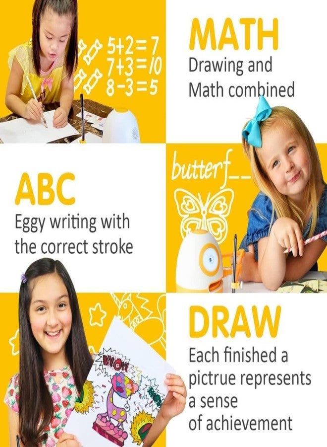 Drumstone (𝗦𝗽𝗲𝗰𝗶𝗮𝗹 𝟱 𝗬𝗲𝗮𝗿𝘀 𝗪𝗮𝗿𝗿𝗮𝗻𝘁𝘆)Interactive Smart Drawing & Learning Robot for Kids Educational Toy to Teach Writing, Math, Spelling Shapes & More with Step-by-Step Guidance - Image 2