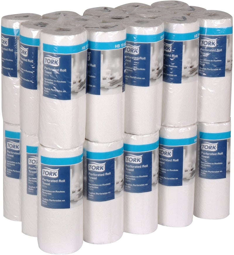 Tork منشفة ورقية مثقبة Tork HB1990A 2 طبقة عرض 11 بوصة × طول 9 بوصة بيضاء علبة من 30 لفة 84 لكل لفة 2520 منشفة - Image 4