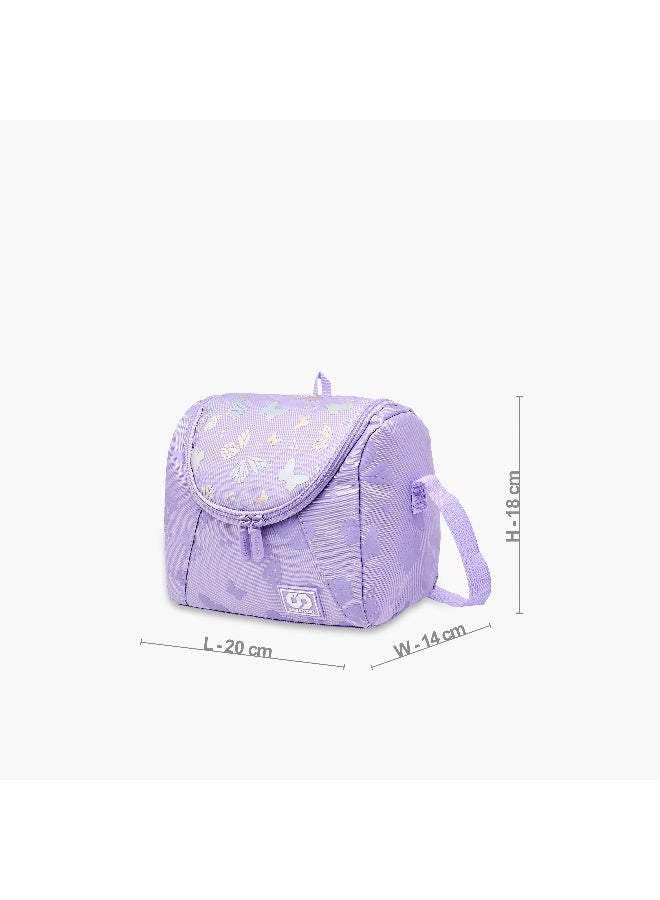 sami_studio Lunch Bag-Butterfly-Collection-1 Cmprt With Zip- (Polyester ) Multicolor \ 14X18X20 - Image 2
