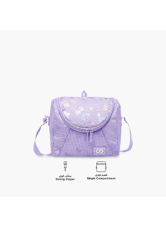 sami_studio Lunch Bag-Butterfly-Collection-1 Cmprt With Zip- (Polyester ) Multicolor \ 14X18X20 - Image 4