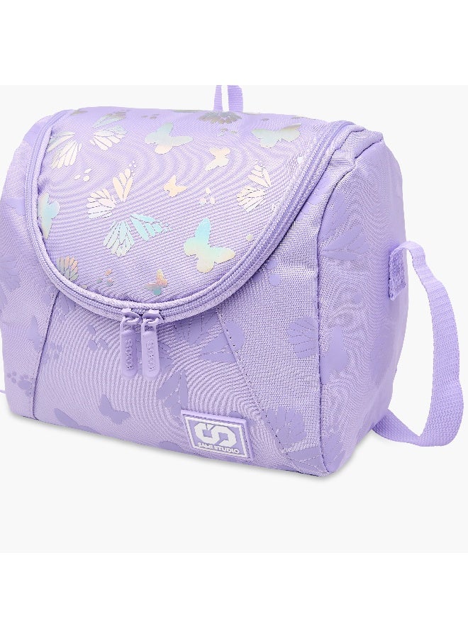 sami_studio Lunch Bag-Butterfly-Collection-1 Cmprt With Zip- (Polyester ) Multicolor \ 14X18X20 - Image 5