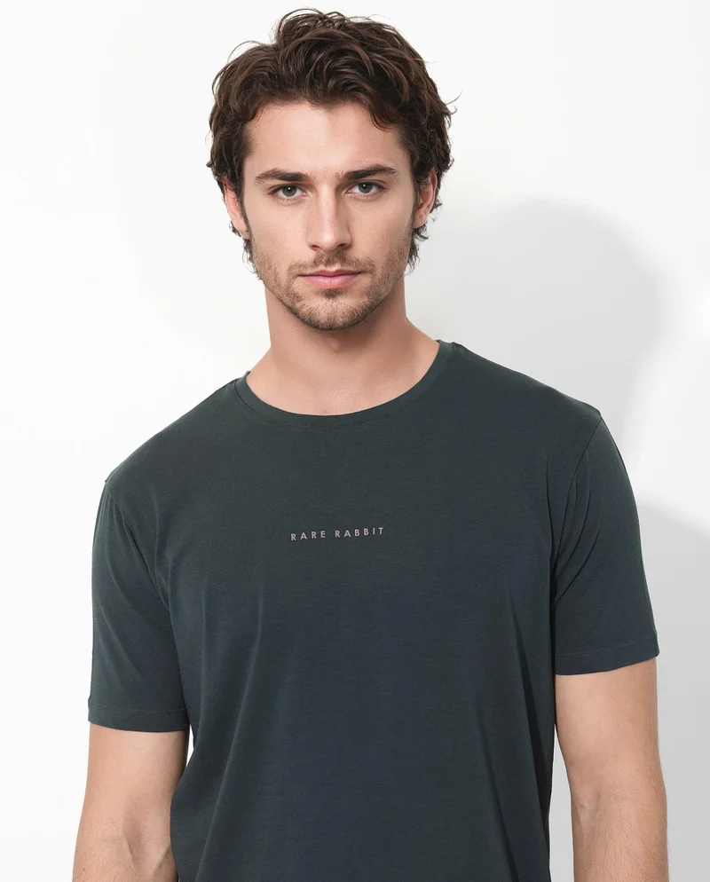 Rare Rabbit Men's Branded Cotton T-Shirt