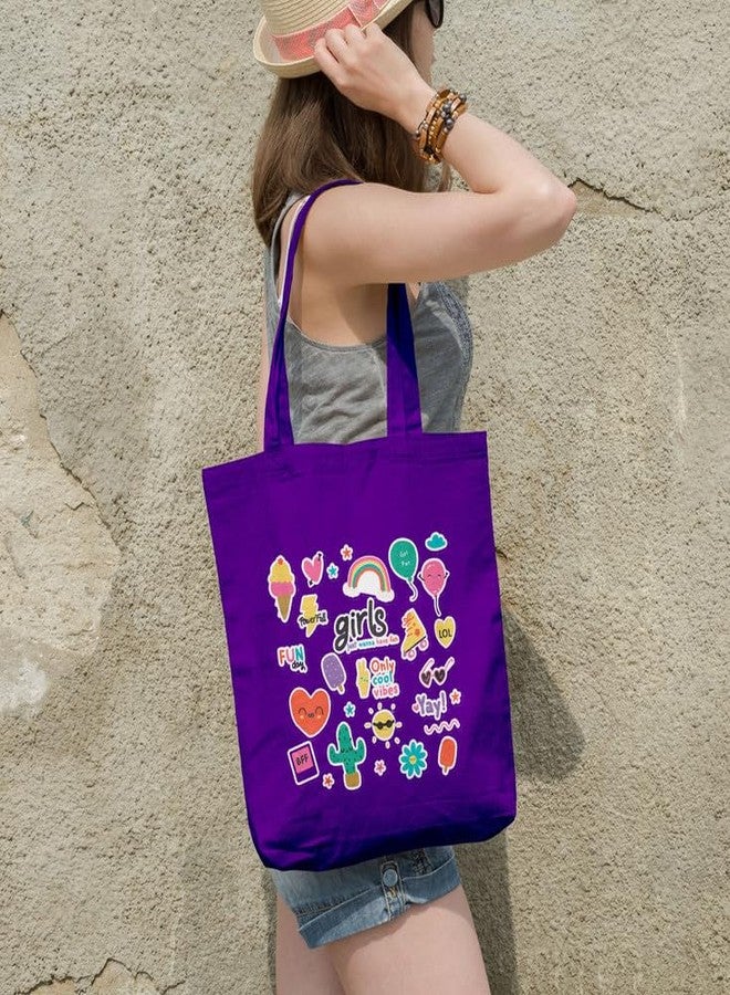 TrendoPrint Large Tote Bag for Women with Zip, Stylish Cotton Handbags, Canvas Tote Bags for College & Groceries NTBC29 - Image 2