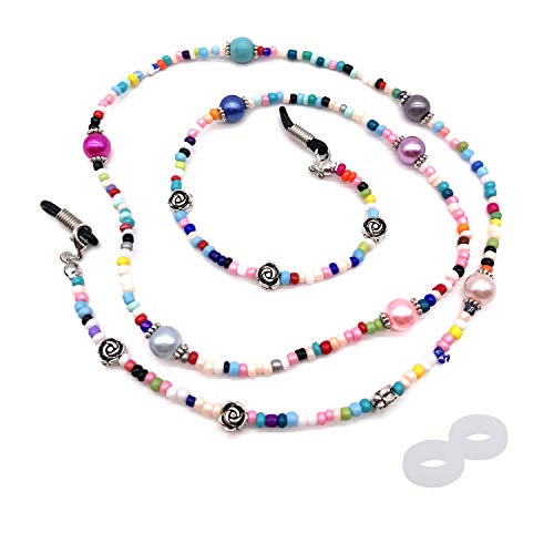 Outman Beaded Eyeglass Chain Sunglasses Holder Strap Eyewear Retainer Lanyard (Colorful bead) - Image 1