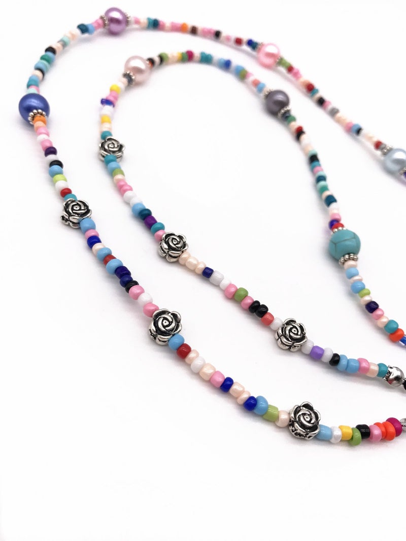 Outman Beaded Eyeglass Chain Sunglasses Holder Strap Eyewear Retainer Lanyard (Colorful bead) - Image 4