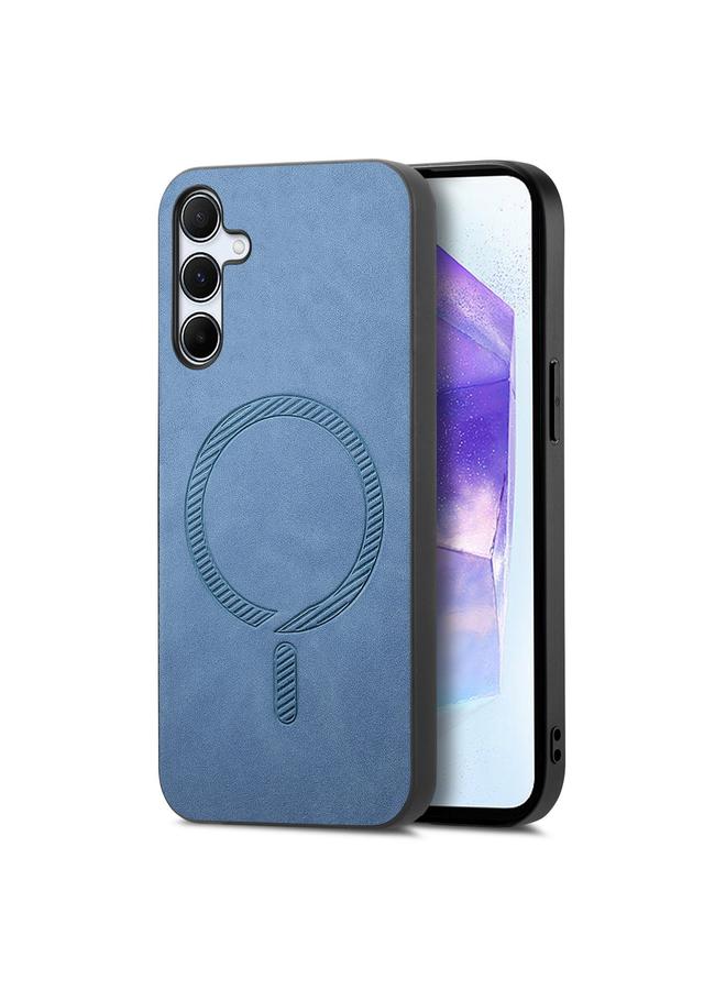 erorex Case For Samsung Galaxy A55 5G Solid Color Retro Magsafe PU Back Cover Phone Case - Image 1