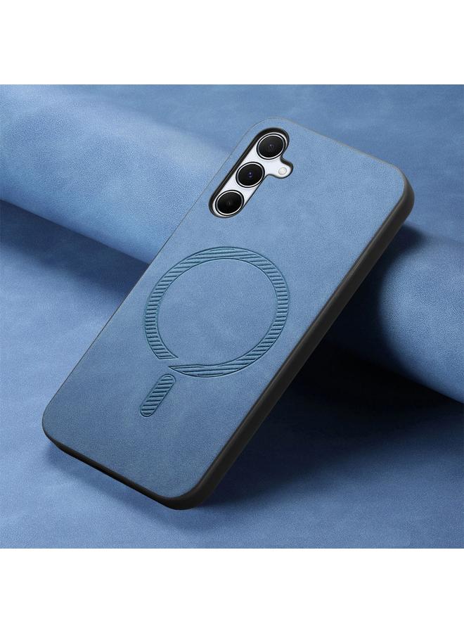 erorex Case For Samsung Galaxy A55 5G Solid Color Retro Magsafe PU Back Cover Phone Case - Image 2