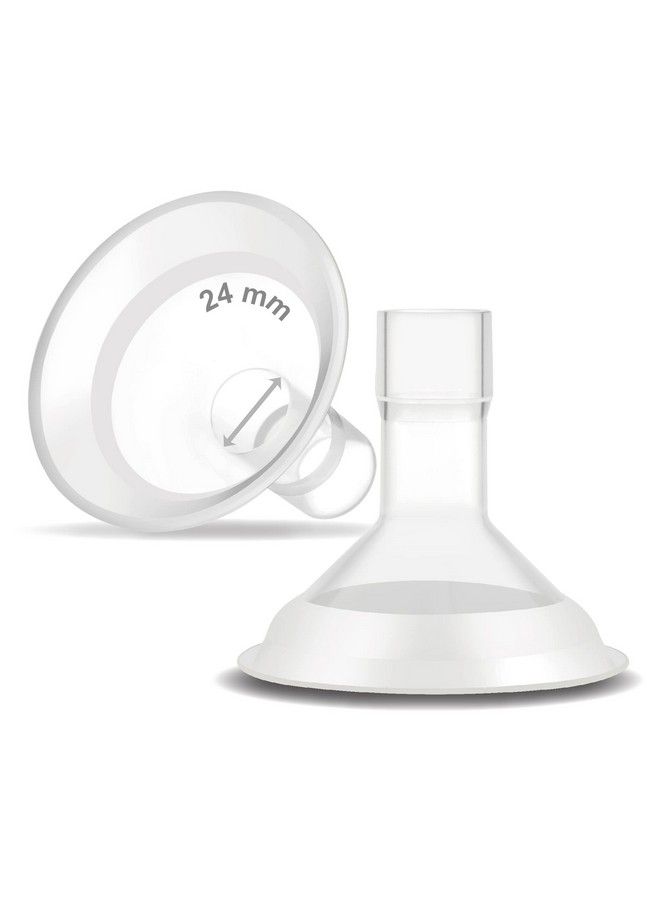 Maymom Myfit Comfy Series 24 Mm Two Piece Design Breastshield Compatible With Medela Breast Pumps; Not Original Medela Pump Parts; Replace Medela Shields; Fit Maxflow Flex Connector; 2Pc - Image 1