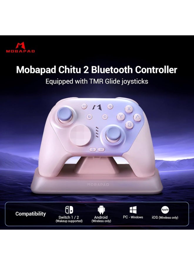 MOBAPAD Professional Gamepad MOBAPAD CHITU 2 Pro HD Wireless Gaming Controller with Charging Dock for Nintendo Switch 2/1 Lite/OLED, PC / Android / iOS with TMR Glide Joysticks 0 Drift, HD Rumble, NFC, Mechanical Buttons, Turbo, 6 Axis Gyro, 1000mAh Battery, Dual Programmable Macro Buttons, Ergonomic Grip, Swappable D-Pads - Image 2