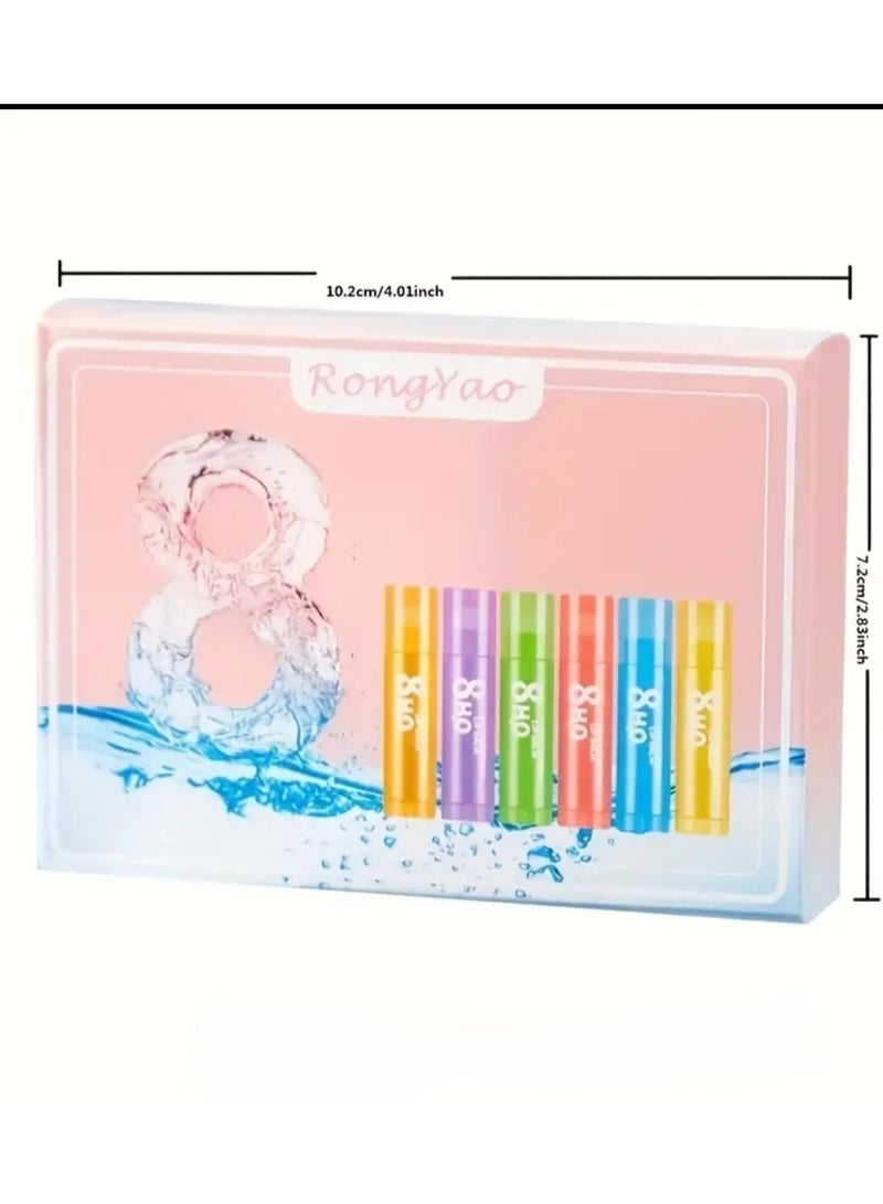 Generic 6PCS Moisturizing Lip Balm Lipatick Set, Hydrating Keep All-Day Moisture For Dry Lips, Long-lasting Effect  - Image 3
