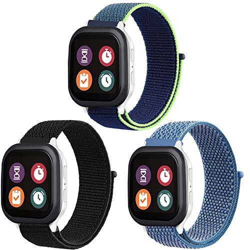 BXKM Gizmo Watch 3 & Gabb Watch 3e Compatible Nylon Bands, 20mm Soft Breathable Hook & Loop Watch Band Replacement, Small Size - Image 1