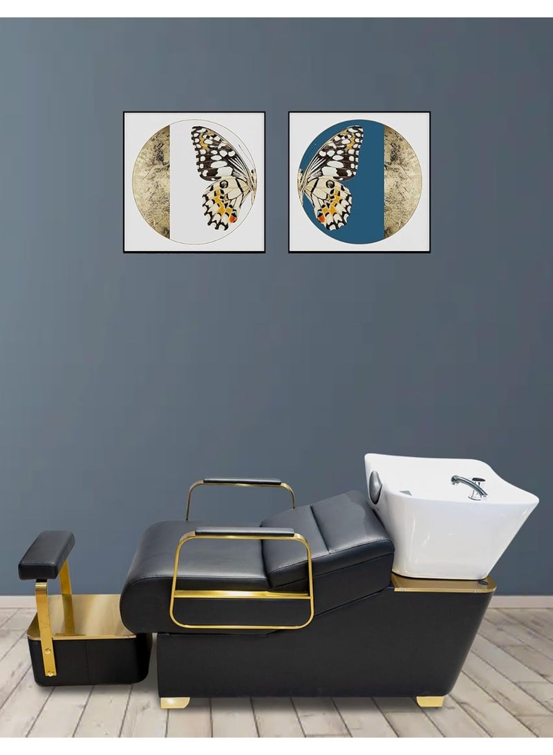 MEISHIDA Heavy Duty Shampoo Chair with Ceramic Bowl, Salon Hair Wash Station for Barbershop, Spa, and Hairdressing Furniture - Image 2