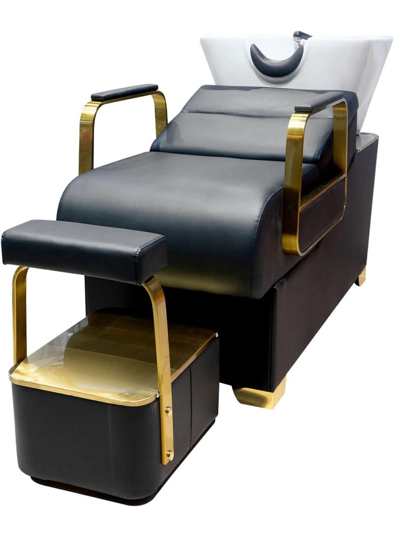 MEISHIDA Heavy Duty Shampoo Chair with Ceramic Bowl, Salon Hair Wash Station for Barbershop, Spa, and Hairdressing Furniture - Image 5