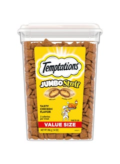 Temptations Jumbo Stuff Crunchy And Soft Cat Treats, Tasty Chicken Flavor, 14 Oz. Tub, (Pack Of 1)  - Image 1