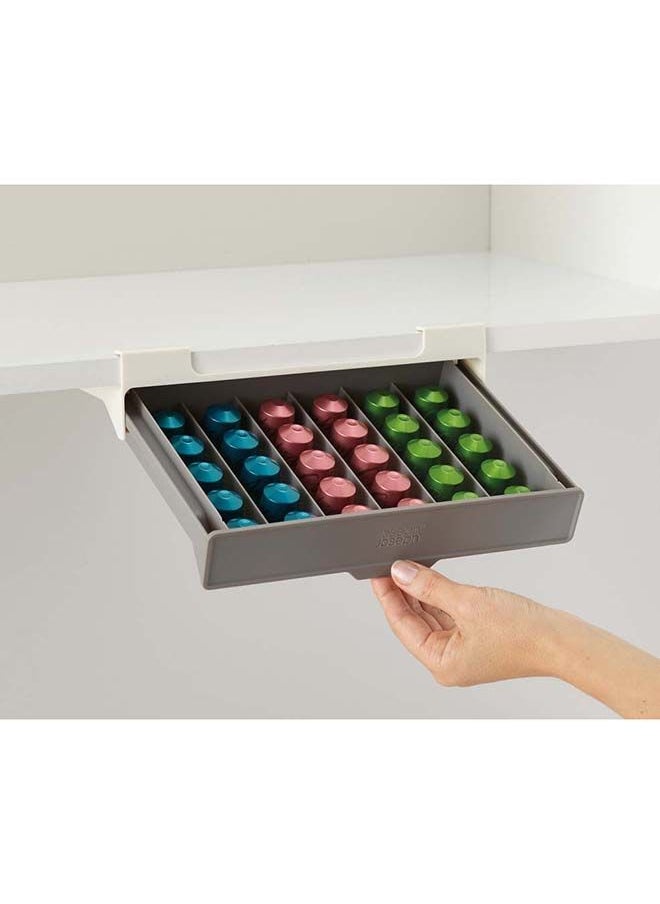 Joseph Joseph - Joseph Joseph Coffee Capsule Drawer Perfect Solution For Organizing Your Nespresso Cups. This Organizer Fits Under Any Shelf And Can Hold Up To 30 Coffee Cups. - Image 1
