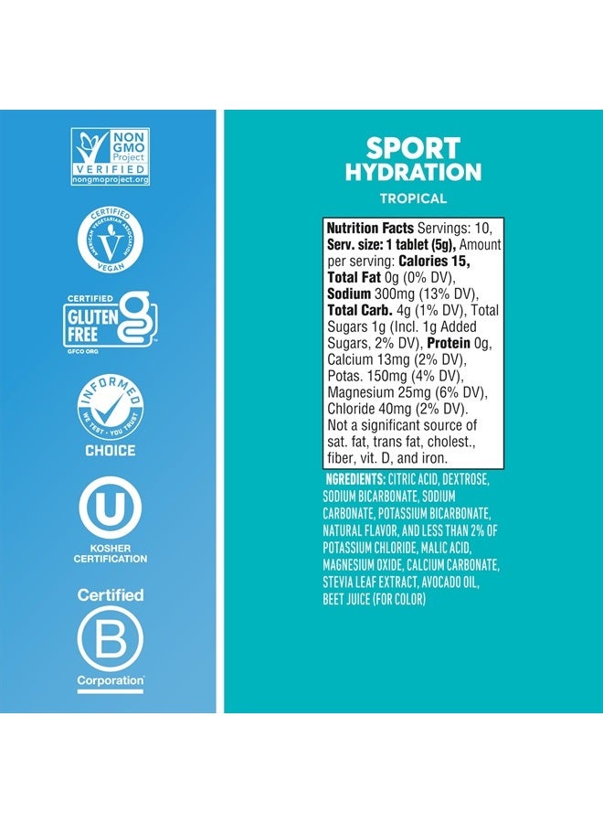 Nuun Sport Electrolyte Tablets for Proactive Hydration, Tropical, 8 Pack (80 Servings) - Image 5