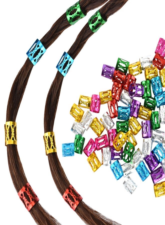 yantaisiyu 150 Pcs Hair Jewelry for Braids Dreadlocks Beads Aluminum Hair Rings Hair Clips Adjustable Metal Cuffs for Hair Braids Accessories - Image 4