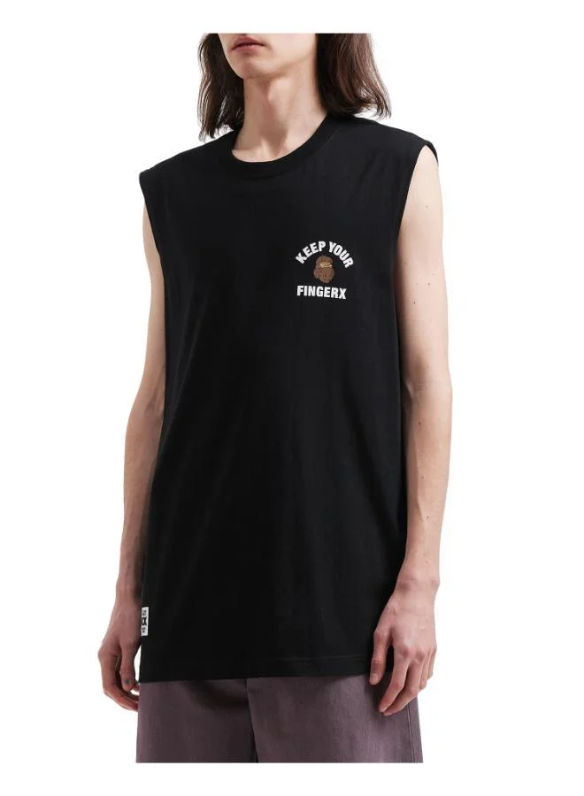 فينجركروكس تيشيرت بدون أكمام بطبعة شعار بيج فوت