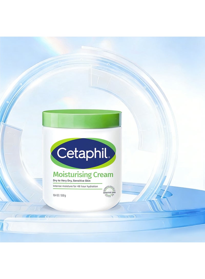 Cetaphil White Moisturising Cream 550g - Long-Lasting Moisture & Soothing for Sensitive Dry Skin - Image 1