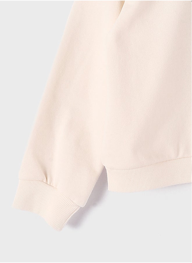 LC WAIKIKI Crew Neck Long Sleeve Printed Baby Girl Sweatshirt  - Image 2