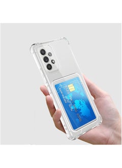 Generic Transparent Silicone Case for Samsung Galaxy A24 with Card Holder Four Corners Anti Drop Tpu Wallet for Card Holders Airbag, Anti Scratch Case  - Image 5