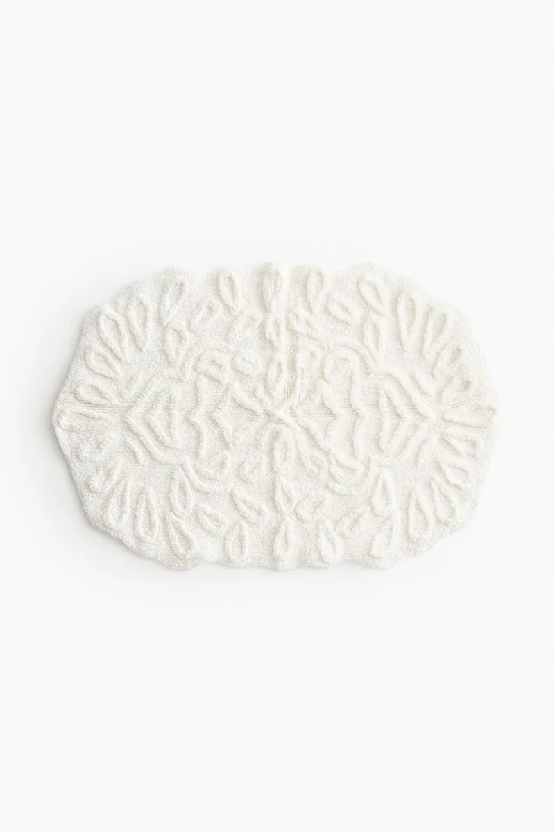 اتش اند ام سجادة حمام من القطن المعقود