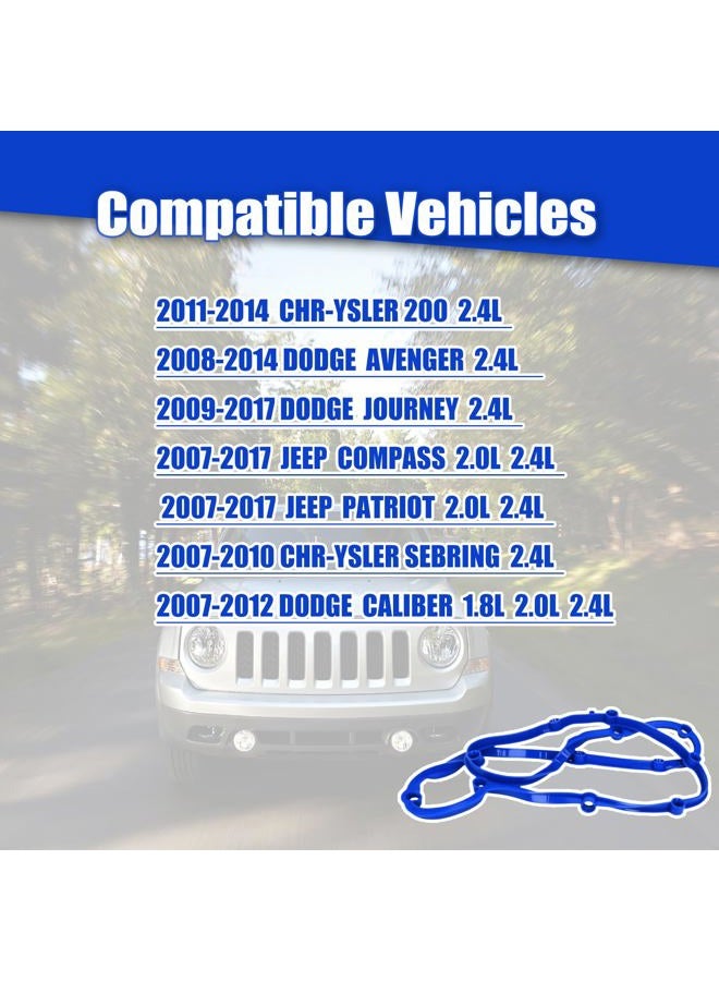 VORIPO VS50698R Engine Valve Cover Gasket Set for Dodge Avenger Journey Caliber 1.8 2.0 2.4L, for Jeep Compass Patriot, for Chrysler 200 Sebring 2007 2008 2009 2010 2011 2012-2020, Replace 04884763AA VC167G - Image 3
