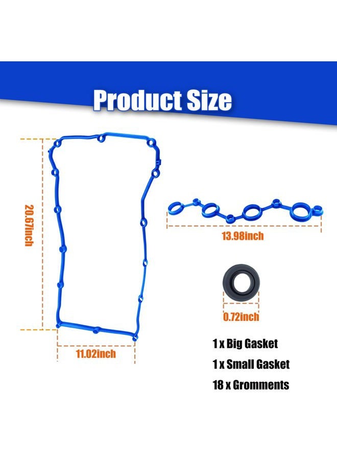 VORIPO VS50698R Engine Valve Cover Gasket Set for Dodge Avenger Journey Caliber 1.8 2.0 2.4L, for Jeep Compass Patriot, for Chrysler 200 Sebring 2007 2008 2009 2010 2011 2012-2020, Replace 04884763AA VC167G - Image 4