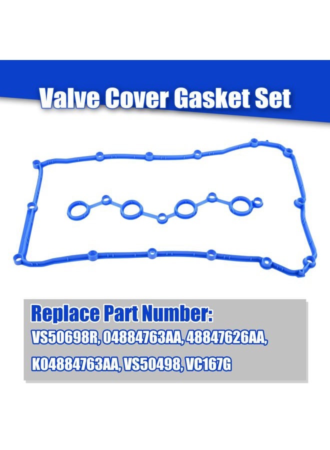 VORIPO VS50698R Engine Valve Cover Gasket Set for Dodge Avenger Journey Caliber 1.8 2.0 2.4L, for Jeep Compass Patriot, for Chrysler 200 Sebring 2007 2008 2009 2010 2011 2012-2020, Replace 04884763AA VC167G - Image 2