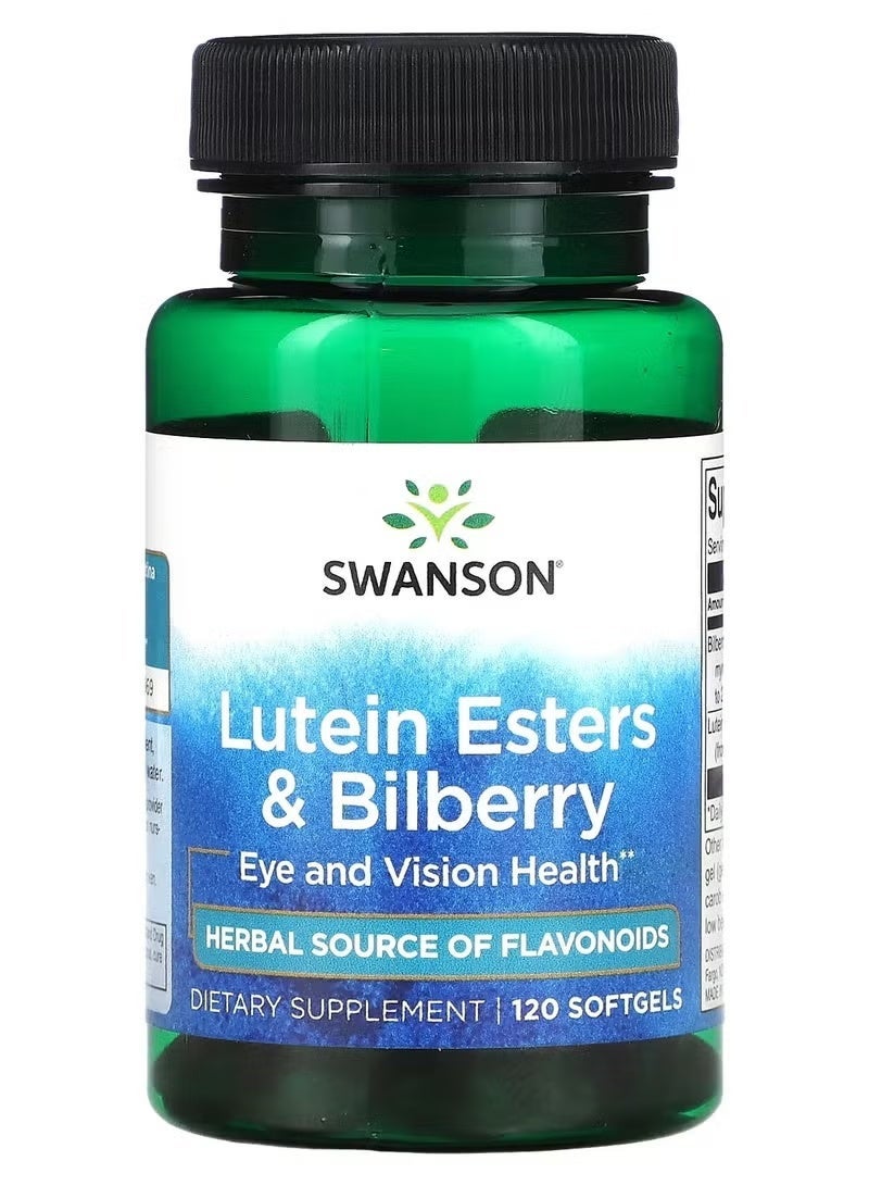 Swanson Lutein & Bilberry Eye and Vision Health Dietary Supplement, 120 Softgels - Image 2