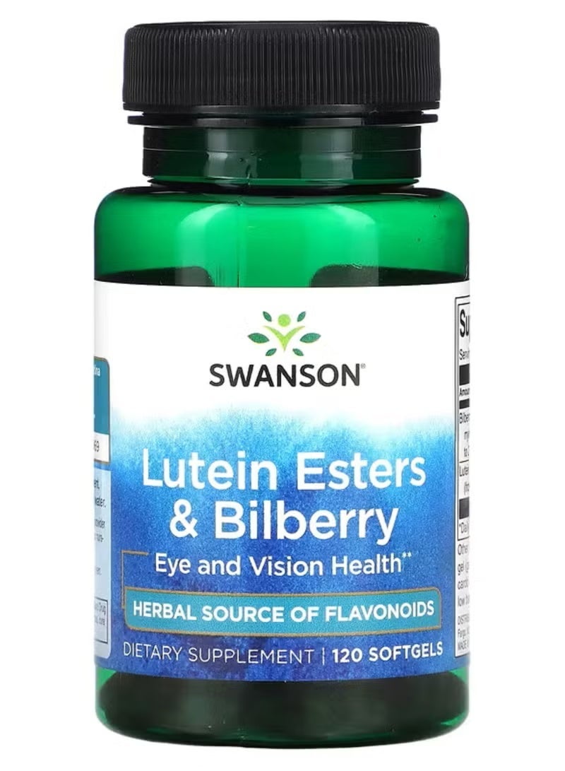 Swanson Lutein & Bilberry Eye and Vision Health Dietary Supplement, 120 Softgels - Image 1