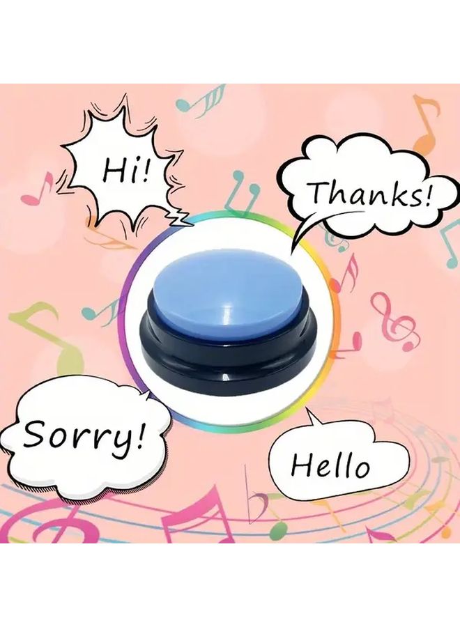 Interactive Color Pink 30 Second Recording Pet Sound Trainer Buzzer Compatible With Cats And Dogs Communication Training Playsound Teach Dogs To Talk For Service Pets Obedience Fun Gift Home Office 1pc - Image 5