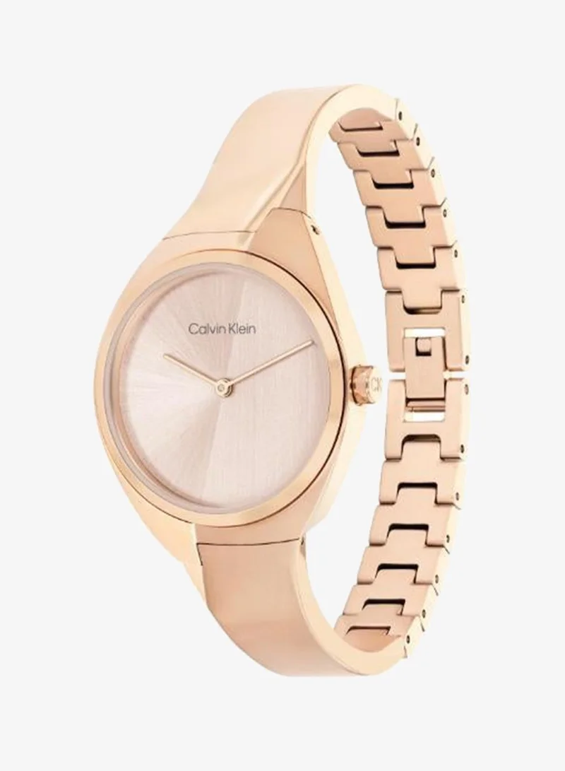Calvin Klein  Charming Collection Analog Quartz Watch For Women With Carnation Gold-Tone Stainless Steel Bracelet - 25200236 for Women | Best Price UAE