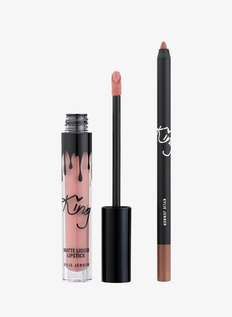 كايلي كوزماتيكس طقم شفاه مطفي كينغ كايلي من قطعتين