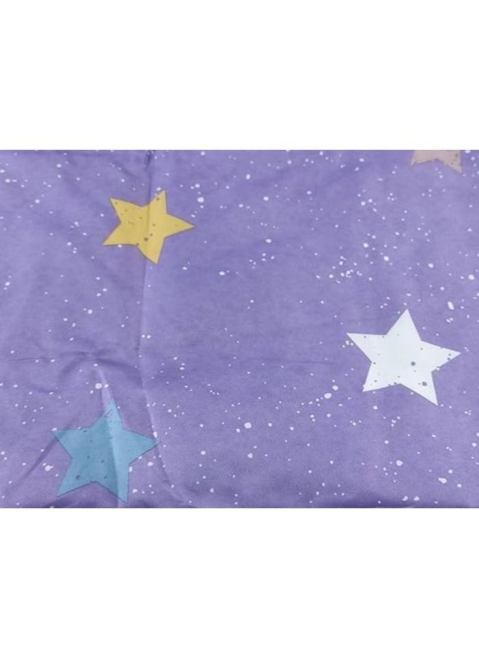 Generic Large Portable Waterproof Storage Bag with Zippers, Heavy Duty Thick Oxford Fabric Organizer Bag Perfect for Sleeping Bags, Comforters, Blankets and Festive Decorations (68x49x23cm) (Stars (Purple))  - Image 3