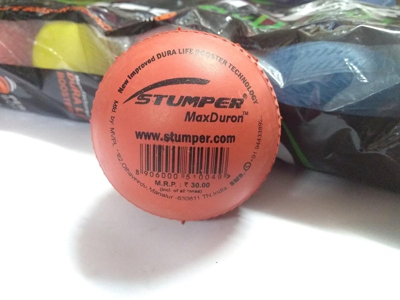 stumper Rubber Cricket Rubber Ball , Color: (Red , Blue , Yellow) , Standard Size - Image 5