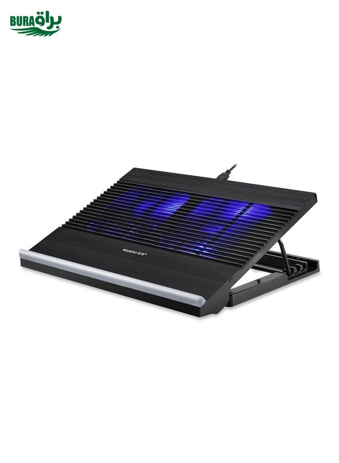 BURAQ NUOXI T10 Laptop Radiator Multi-File Adjustment Aluminum Alloy Bracket(Black)  - Image 1